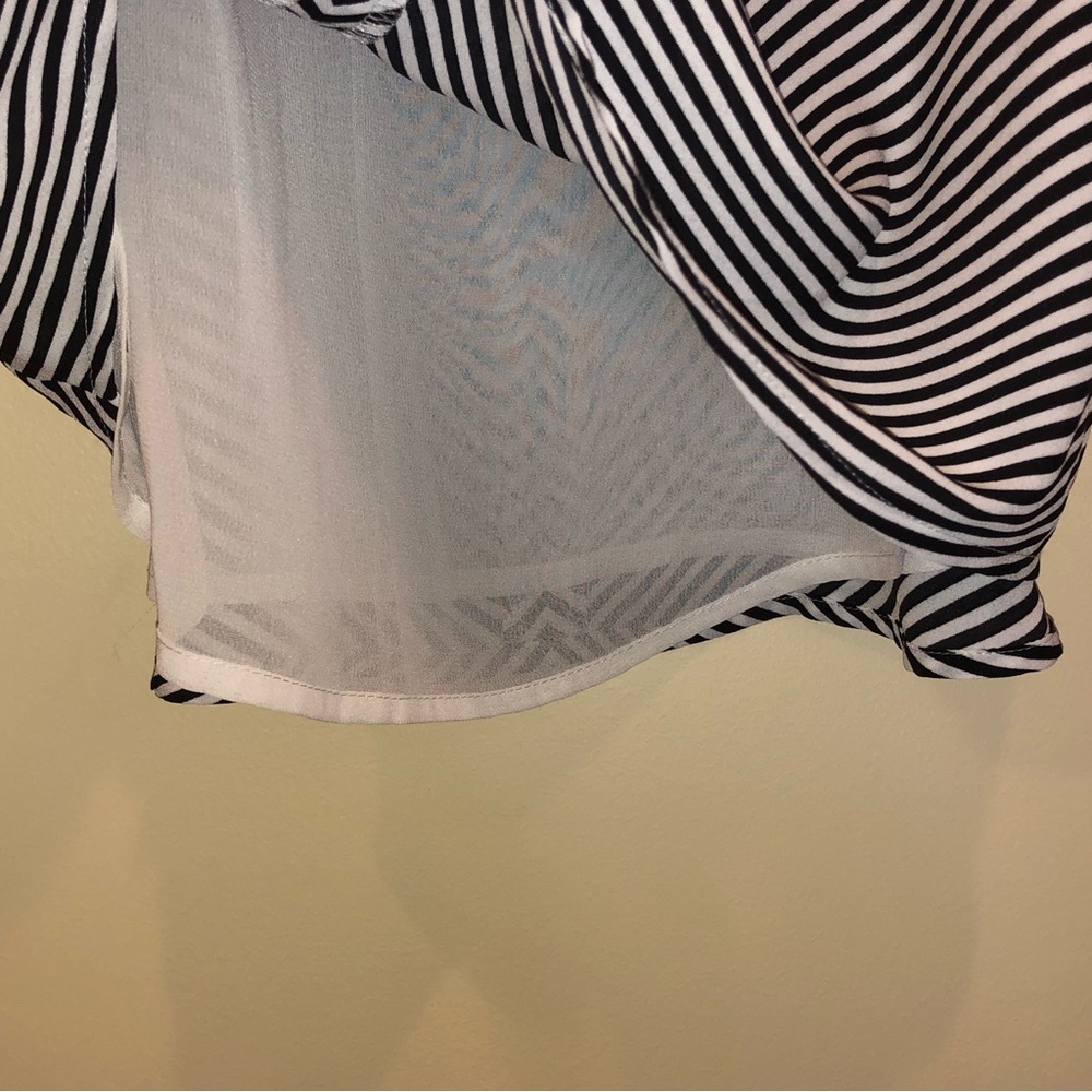 Loft | Black And White Zig Zag Pattern Blouse - image 3